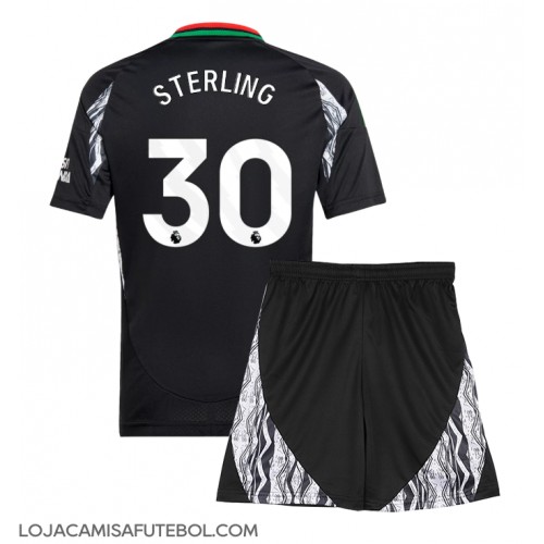 Camisa de Futebol Arsenal Raheem Sterling #30 Equipamento Secundário Infantil 2024-25 Manga Curta (+ Calças curtas)